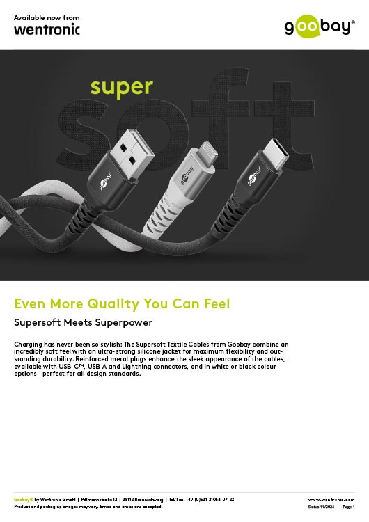 Supersoft Textile Cables